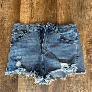 Harper Blue Distressed Jean Shorts